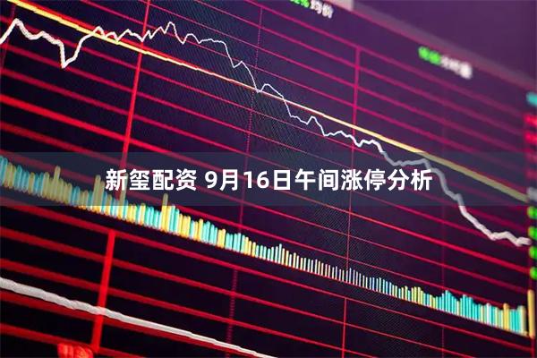 新玺配资 9月16日午间涨停分析