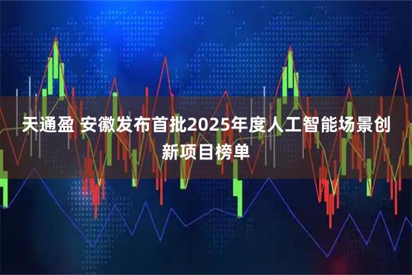天通盈 安徽发布首批2025年度人工智能场景创新项目榜单