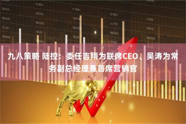 九八策略 陆控：委任吉翔为联席CEO、吴涛为常务副总经理兼首席营销官